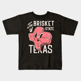 Texas the Brisket State (Black) | Texas Pitmaster BBQ Beef Barbecue Dads Backyard Premium Quality BBQ | Backyard Pool Party BBQ | Summer Kids T-Shirt